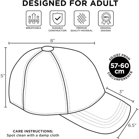 Men's Beautiful Mickey Mouse Adjustable Baseball Cap for Adult - Black - Picture 8 of 8